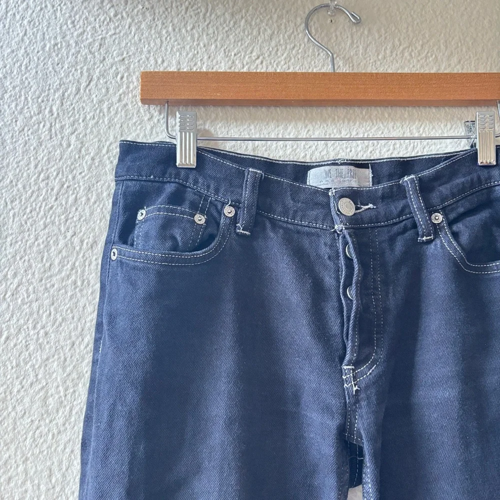 We the Free Jean Button Fly Size 27button fly cropped jeans 30 raw hem - Picture 3 of 6